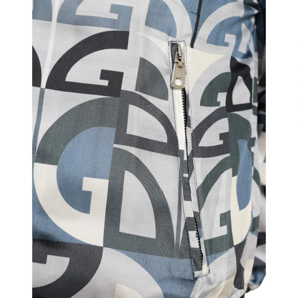Dolce & Gabbana Zijden Multicolor Bomberjack Klassieke Elegantie Multicolor Heren