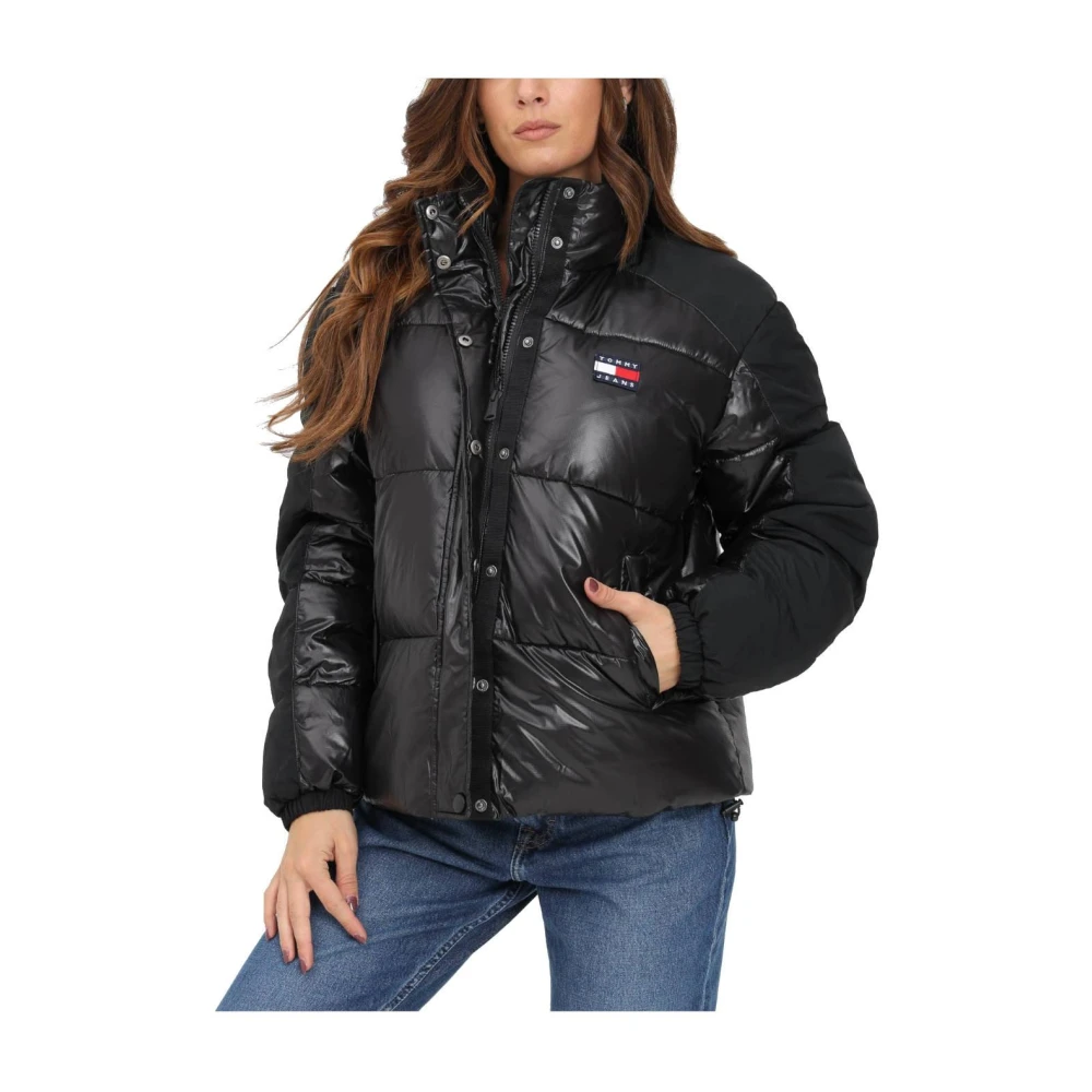 Tommy Hilfiger Men's Black Puffer Jacket With Tonal Badge
