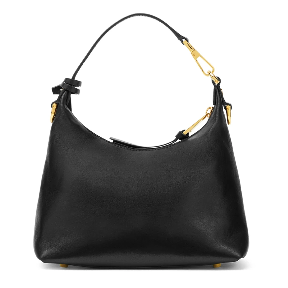 Versace Zwarte Designer Handtas met Logo Hardware Black Dames