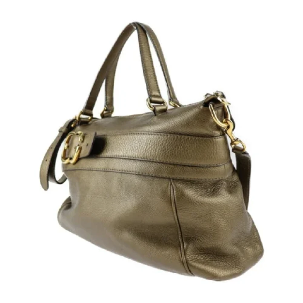 Gucci Vintage Pre-owned Leather handbags Brown Dames