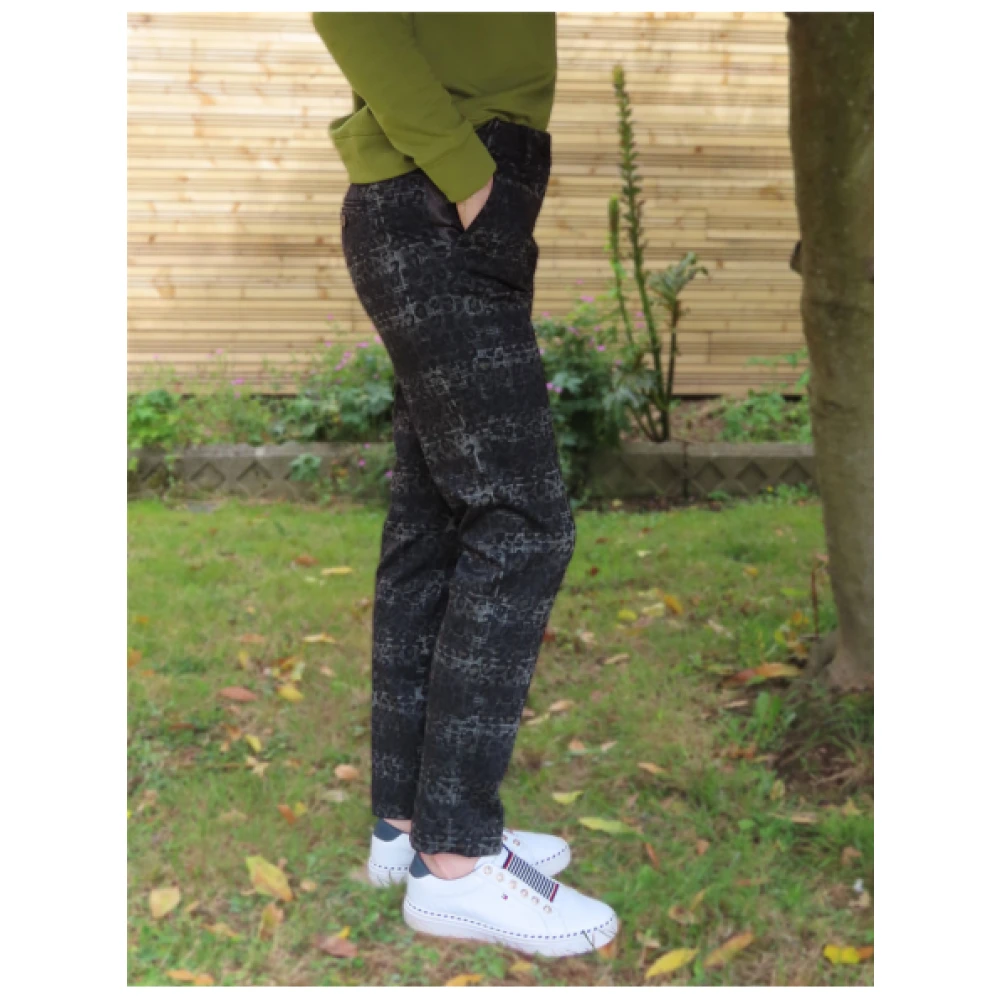 Mason's Jerseybroek met Luipaardprint Black Heren