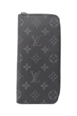 Pre-owned Zippy Wallet Vertical Monogram Eclipse Lång Plånbok