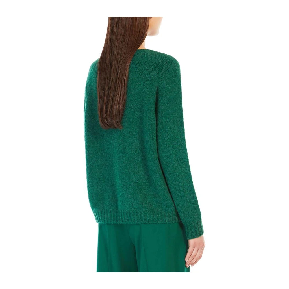 Max Mara Groene Alpaca Katoen Trui Green Dames