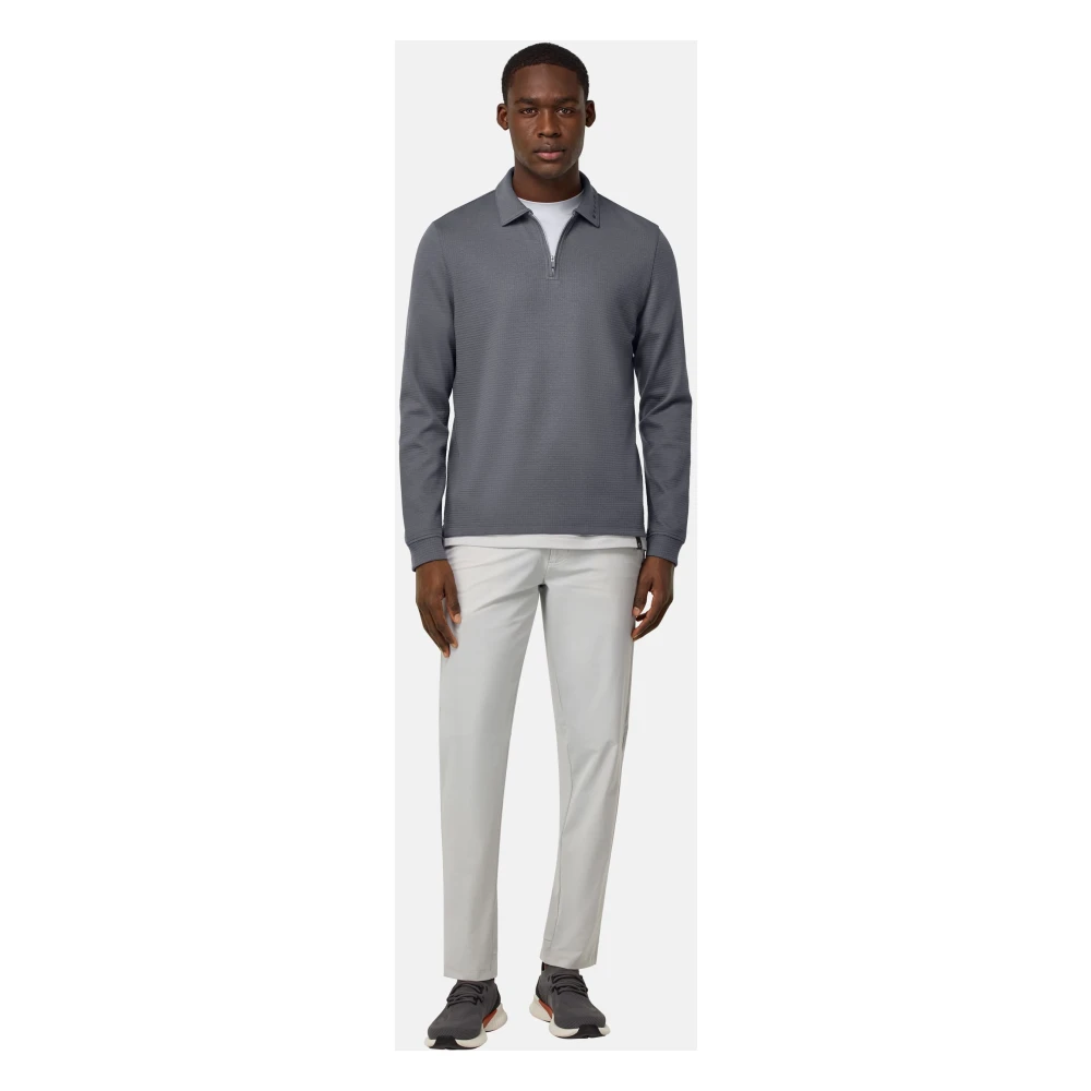 Boggi Milano B Tech Half-Zip Sweatshirt in een katoenmix Gray Heren