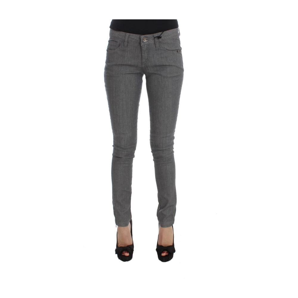 Costume National Grijze Slim-Fit Designer Jeans Gray Dames