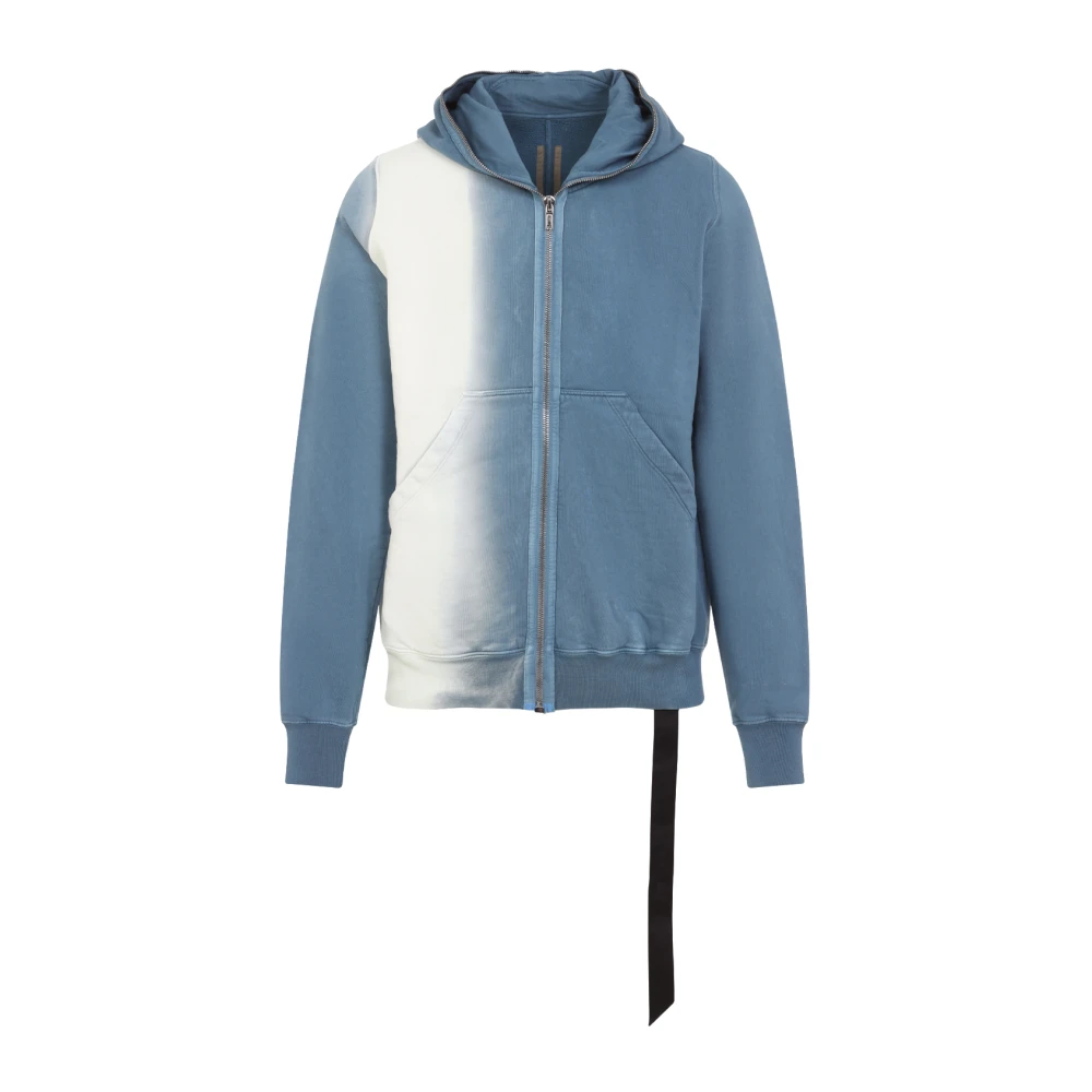 Rick Owens Gimp Zip Hoodie Blue Heren