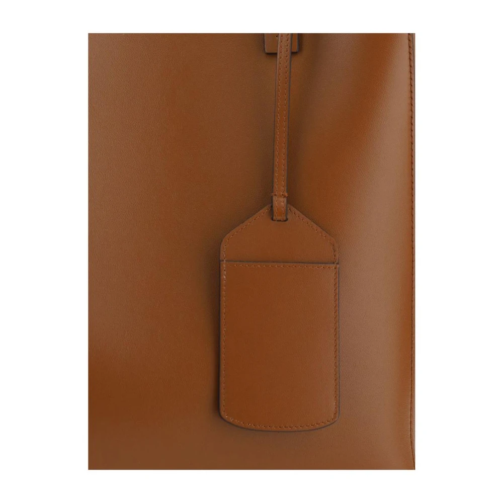 Valentino Garavani VLogo Leren Schoudertas met Draaisluiting Brown Heren
