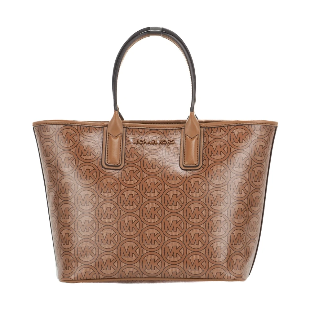 Michael Kors Liten Toteväska med Jacquardlogga Brown, Dam