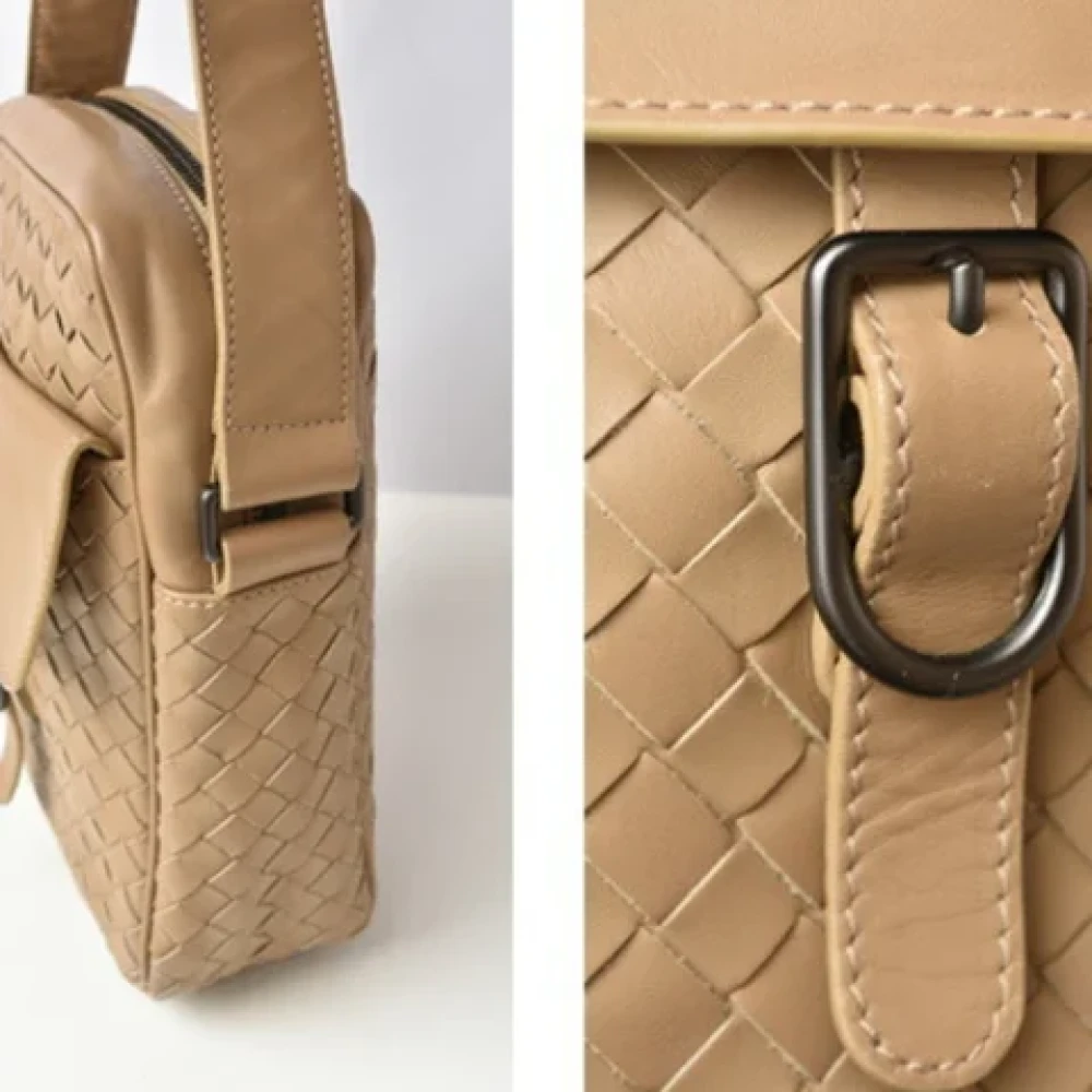 Bottega Veneta Vintage Pre-owned Leather shoulder-bags Beige Heren