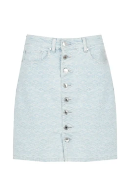 Denim Kjol Klassisk Stil
