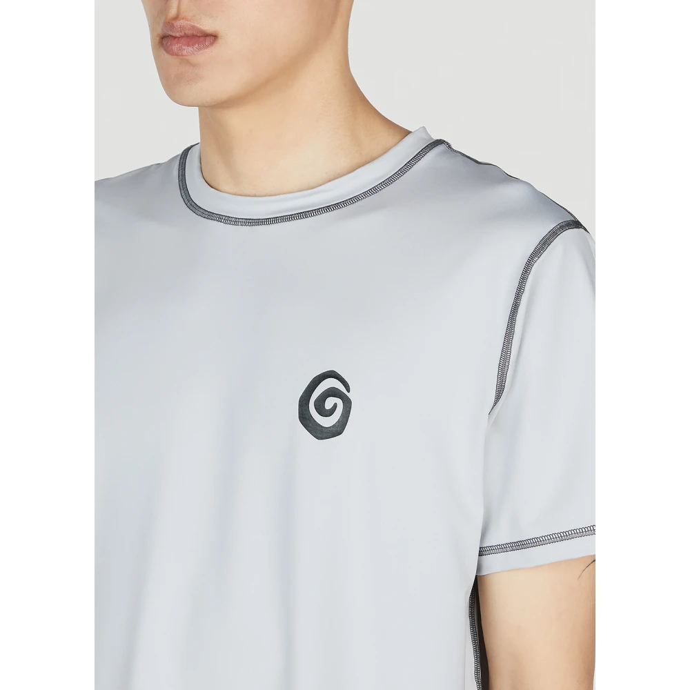 Ostrya Actief T-shirt met logo print Gray Heren