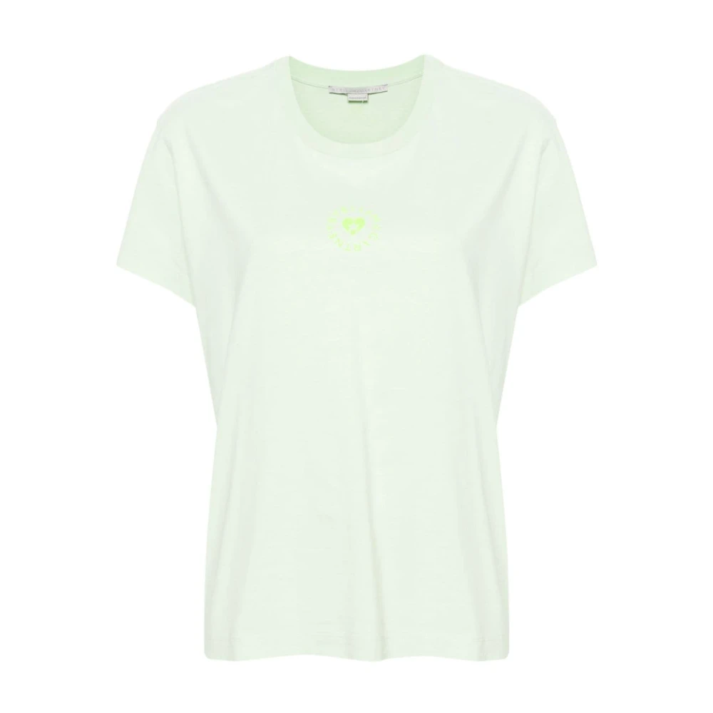 Stella Mccartney Logo Wit Crew Neck T-shirt White Dames