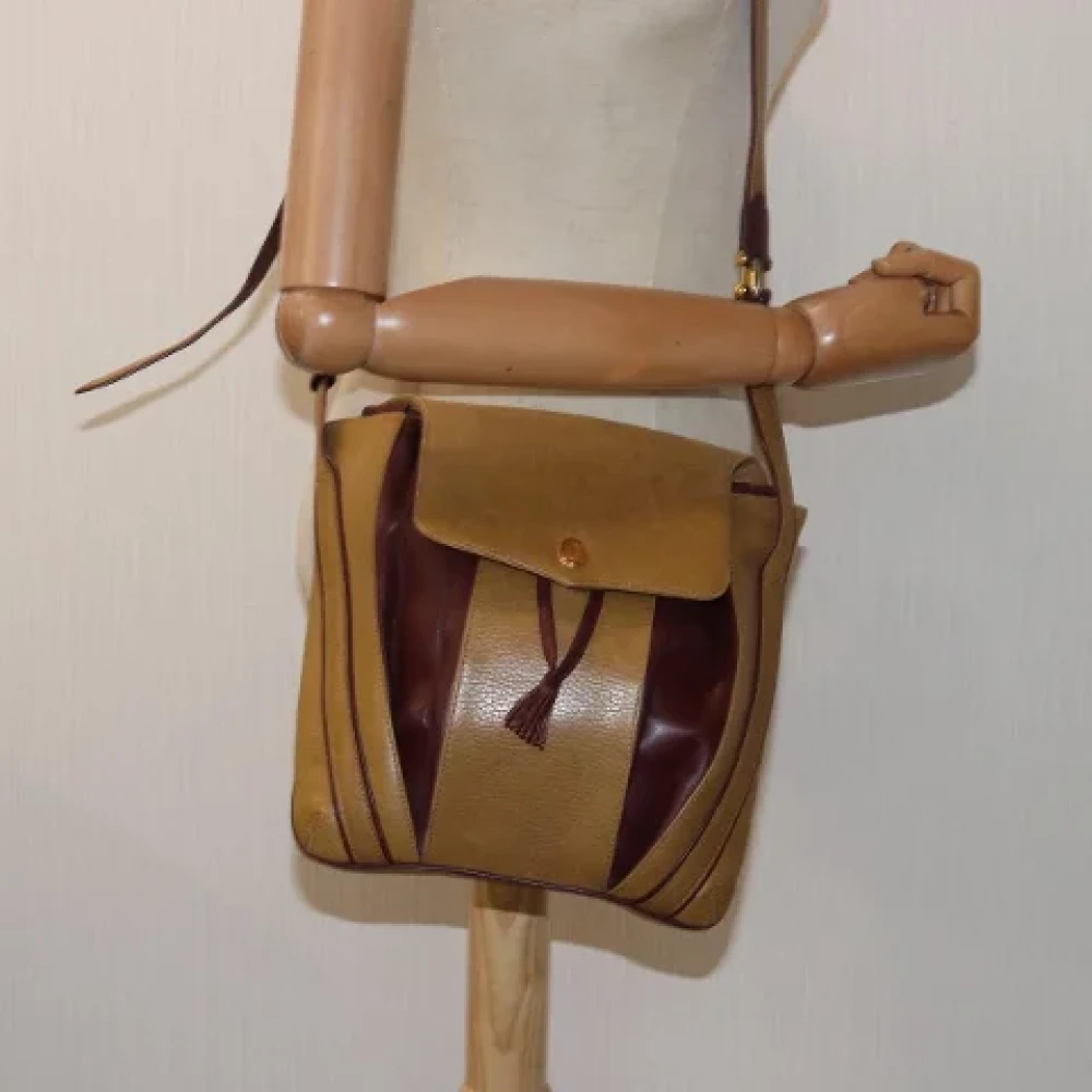 Cartier Vintage Pre-owned Leather shoulder-bags Beige Dames