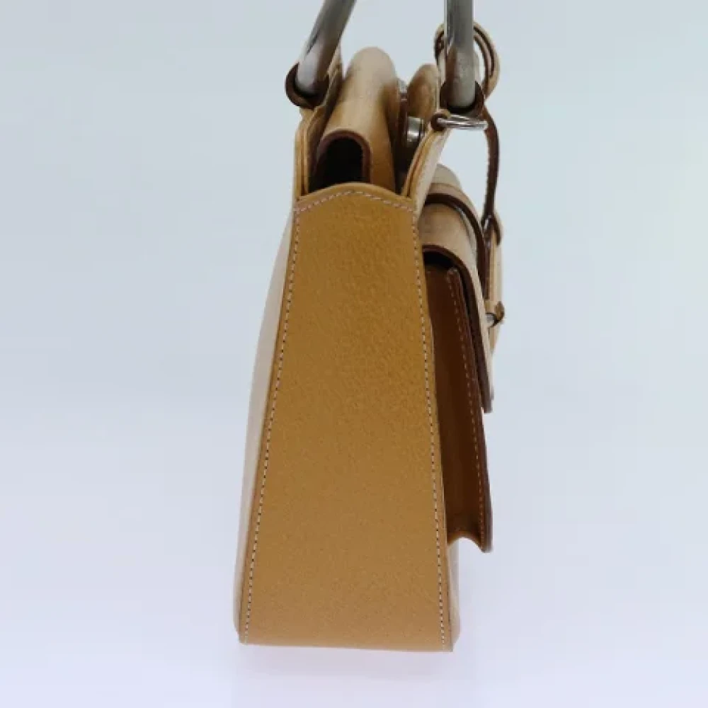 Gucci Vintage Pre-owned Leather handbags Brown Dames