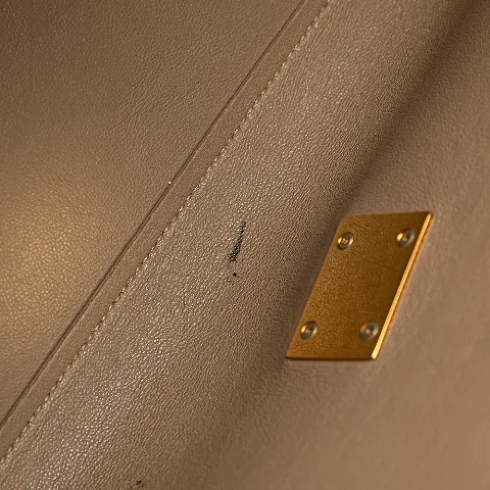 Celine Vintage Pre-owned Leather celine-bags Beige Dames