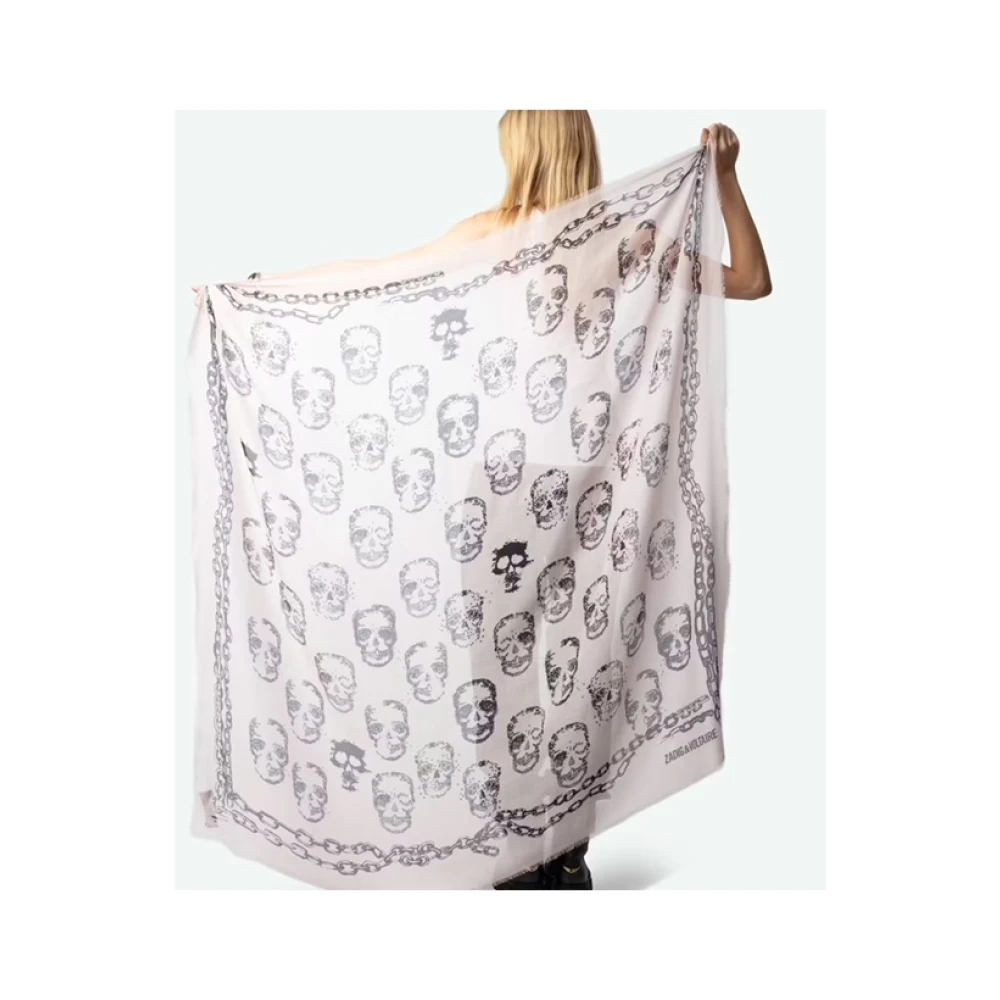 Zadig & Voltaire Skull & Chains Modal Sjaal Gray Dames