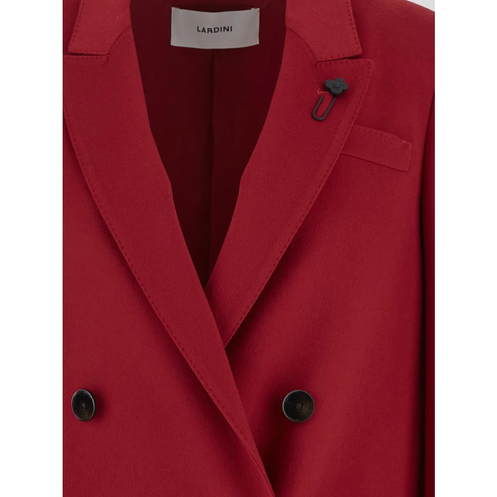 Lardini Dubbelbreasted wollen jas Red Dames