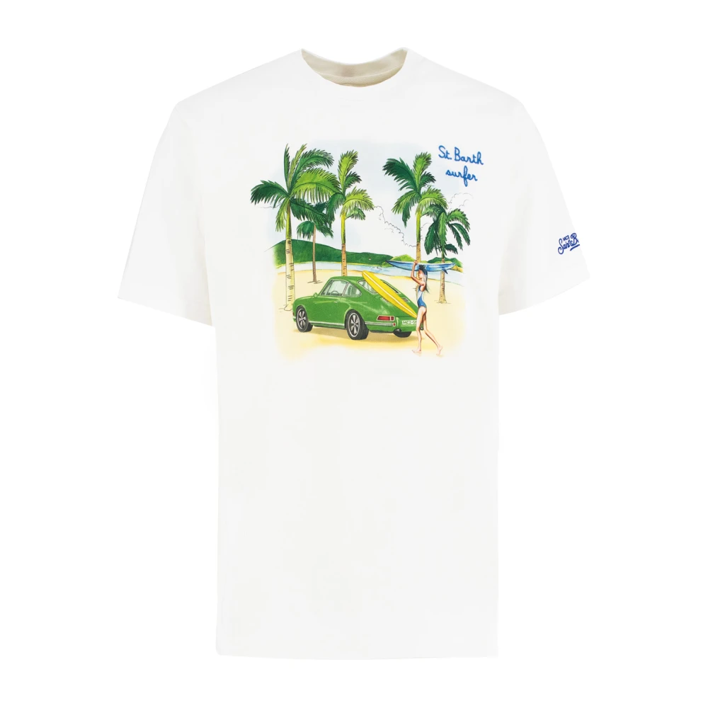 MC2 Saint Barth Katoenen T-shirt met voorprint White Heren