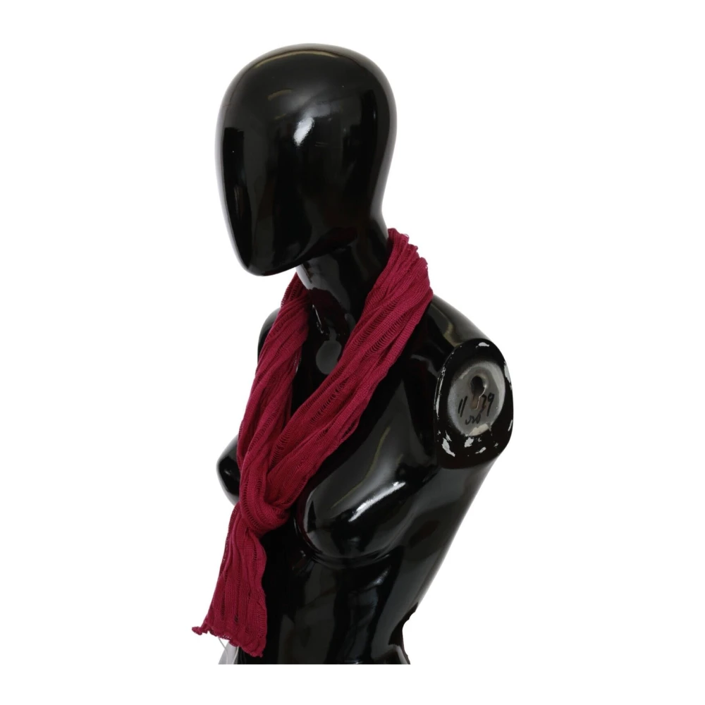 John Galliano Luxe Bordeaux Foulard Sjaal Red Dames