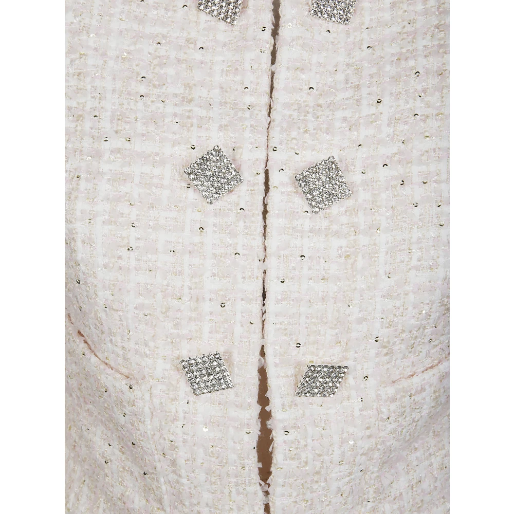 Rotate Birger Christensen Cropped Boucle Jas White Dames