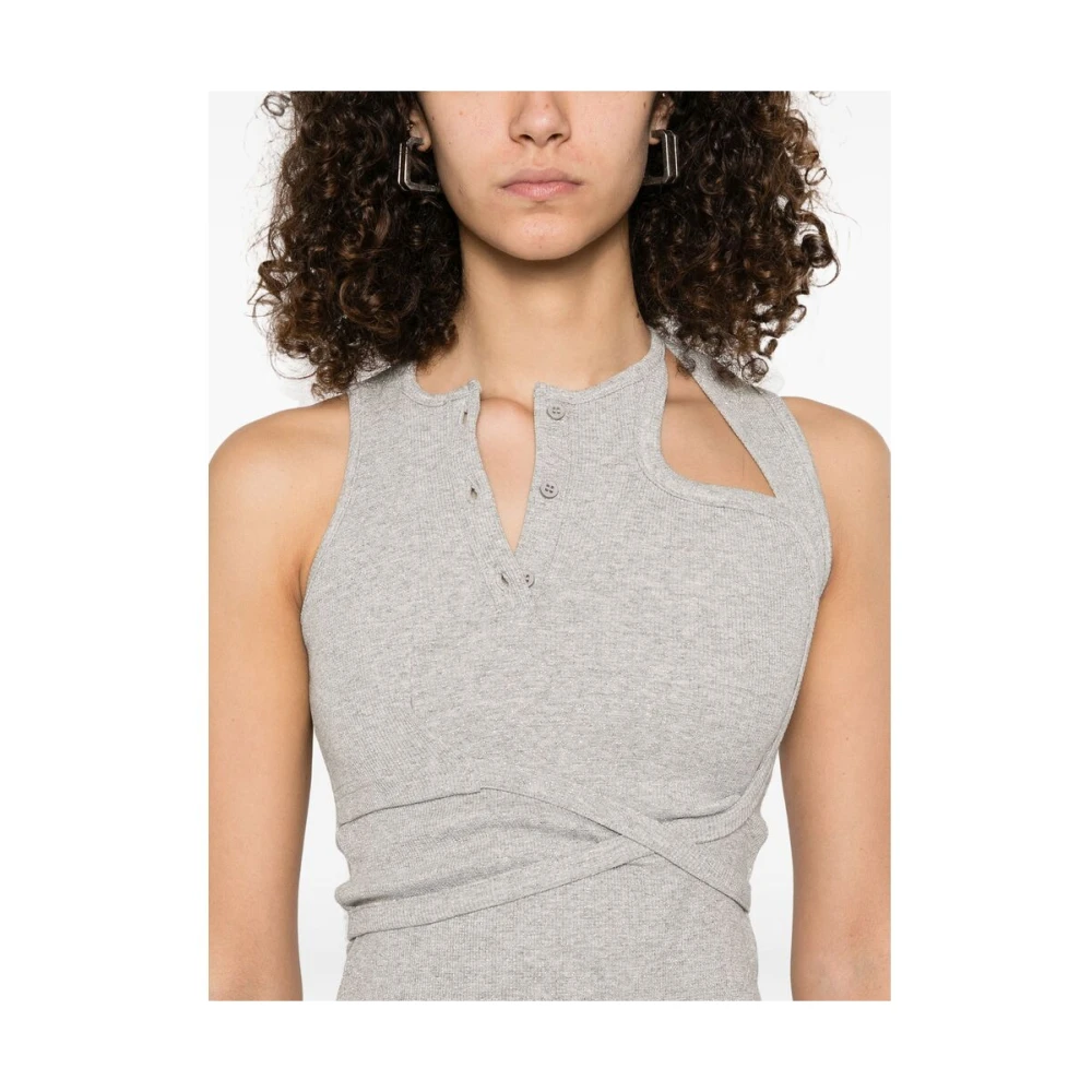 Ottolinger Grijze Lurex Cut-Out Jurk Gray Dames