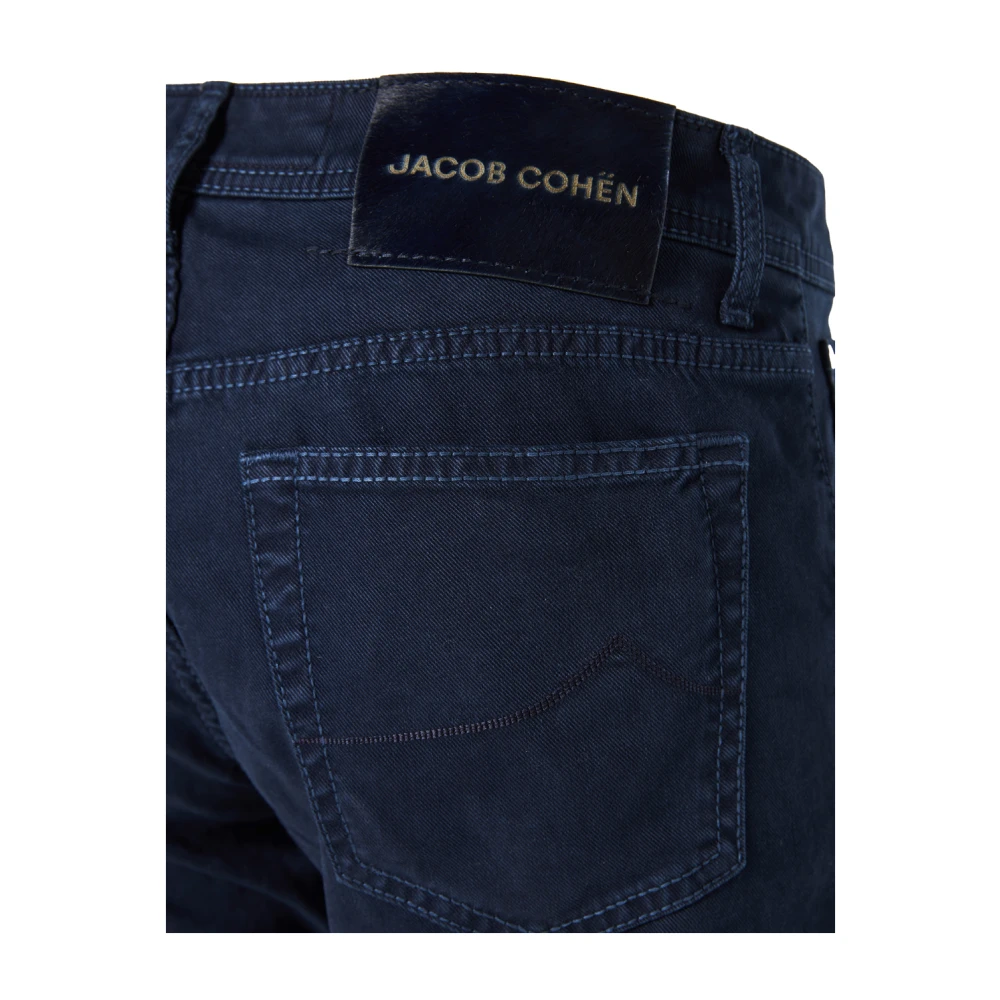 Jacob Cohën Handgemaakte katoen lyocell broek met stijl Bard Blue Heren