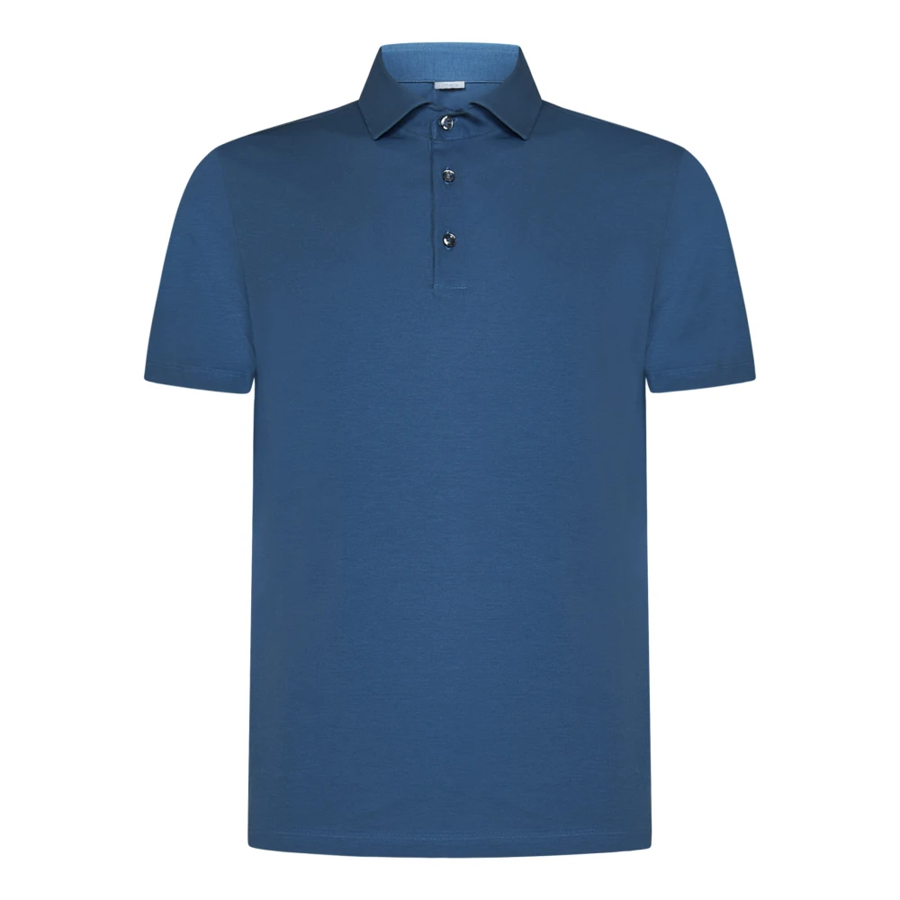 Malo Blauwe Polo T-shirts en Polos Blue Heren