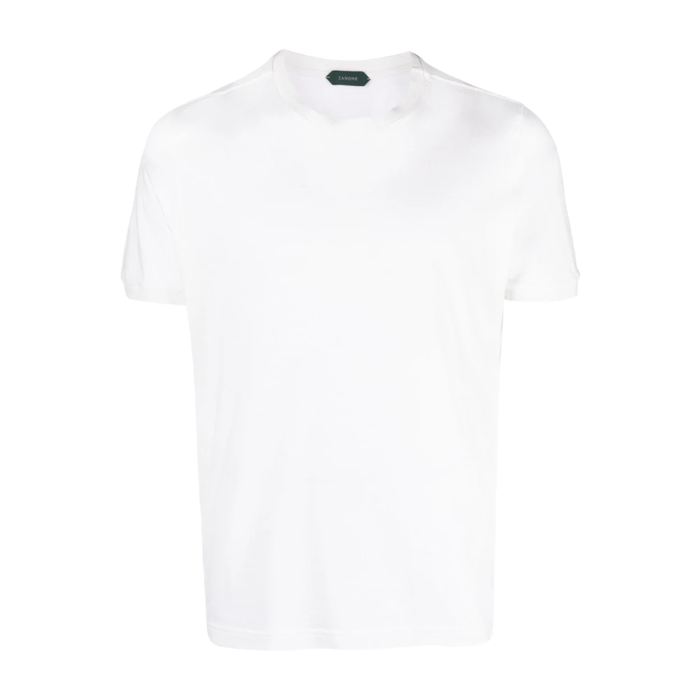 Zanone Witte T-shirts en Polos van Linnen en Katoenmix White Heren