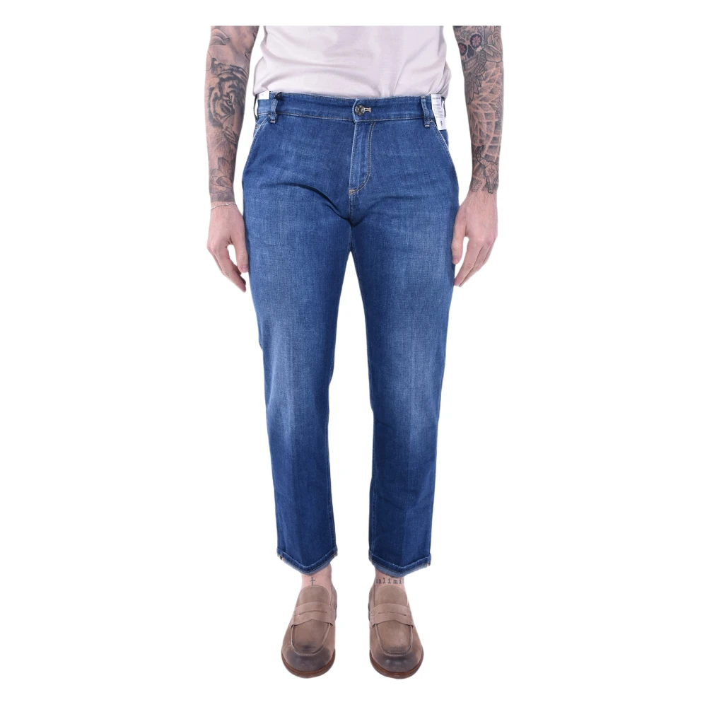 PT Torino Mjuk Stretch Denim Byxor Blue, Herr