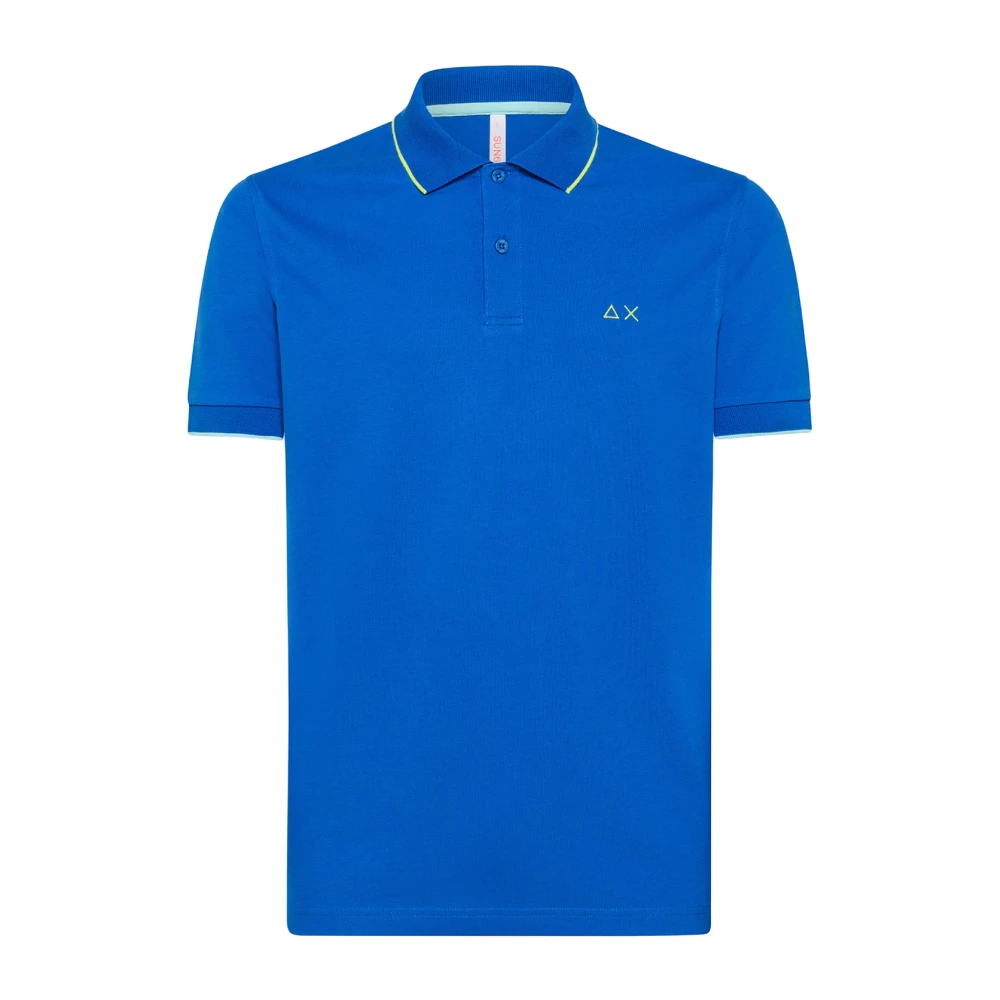 Sun68 Polo Shirt met Smal Profiel Blauw Blue Heren
