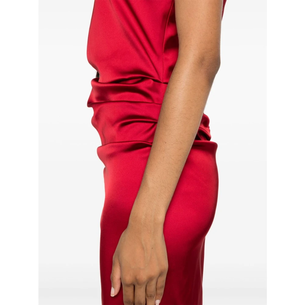 Max Mara Rode Jurk Verhoog Garderobe Elegante Stijl Red Dames