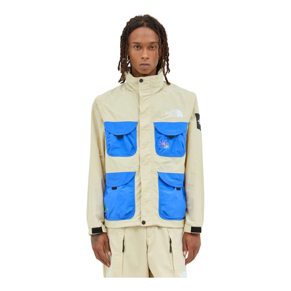 The North Face Omkeerbare Cargo Jas met Contrastzakken Beige Heren