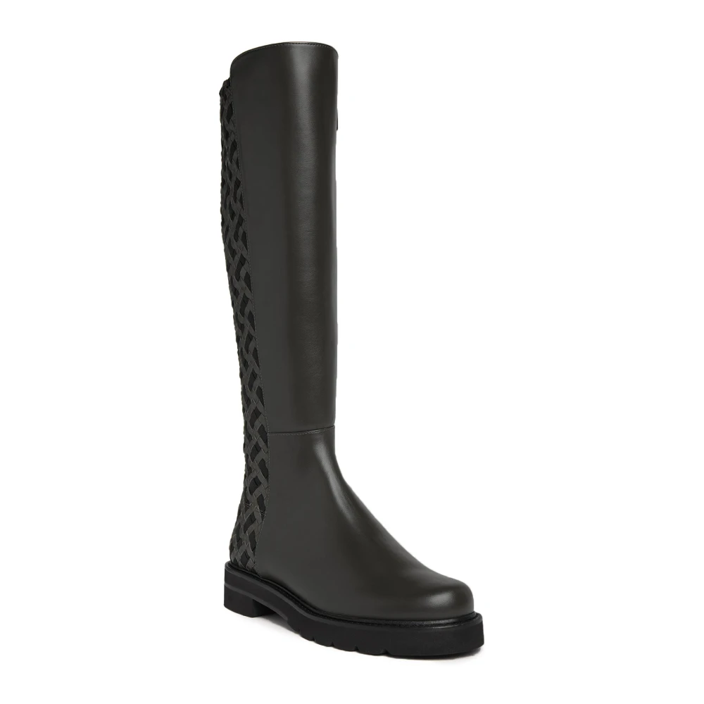 Stuart Weitzman Wicka Lift Leren Enkellaarzen Black Dames