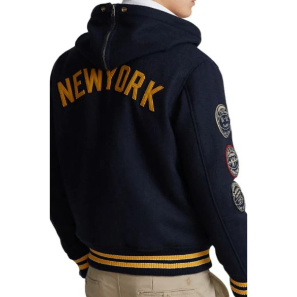 Polo Ralph Lauren Navy en Geel Varsity Jack Blue Heren