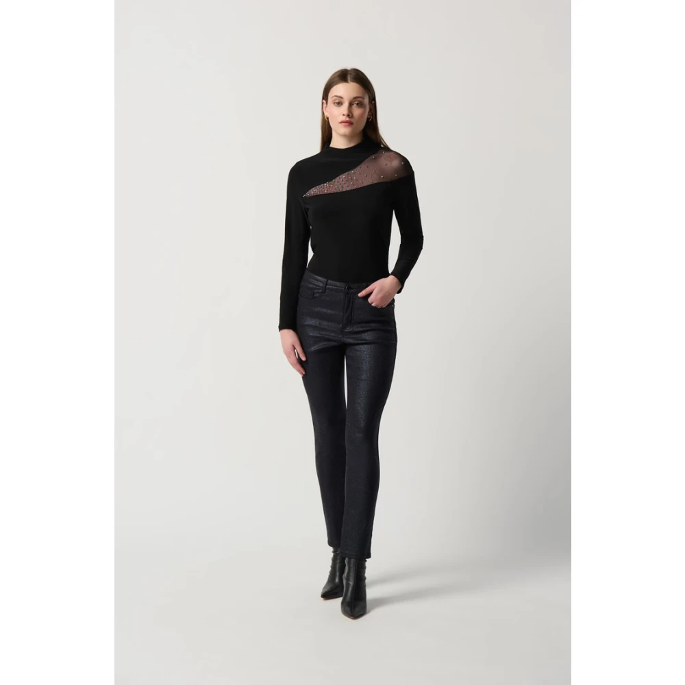 Joseph Ribkoff Stijlvolle longsleeve top Black Dames