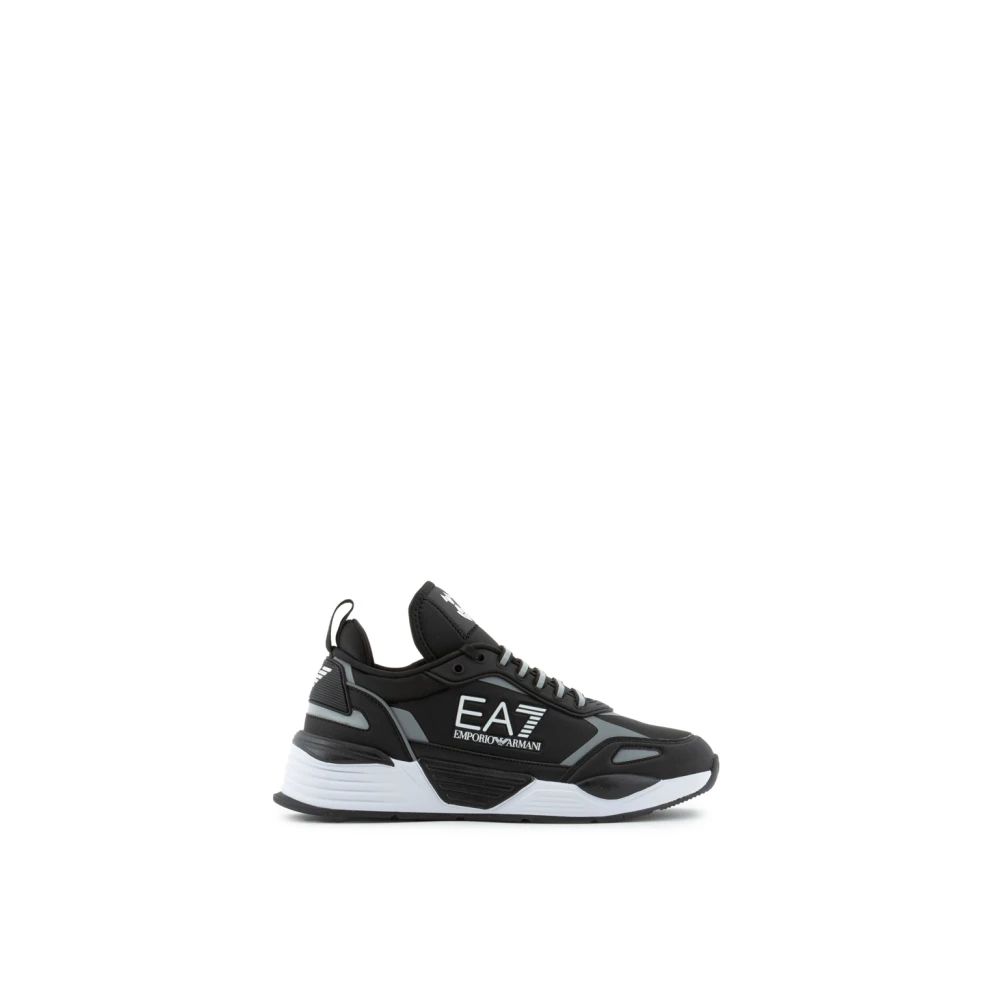 Emporio Armani EA7 Zwarte Zilveren Sneaker Black Heren