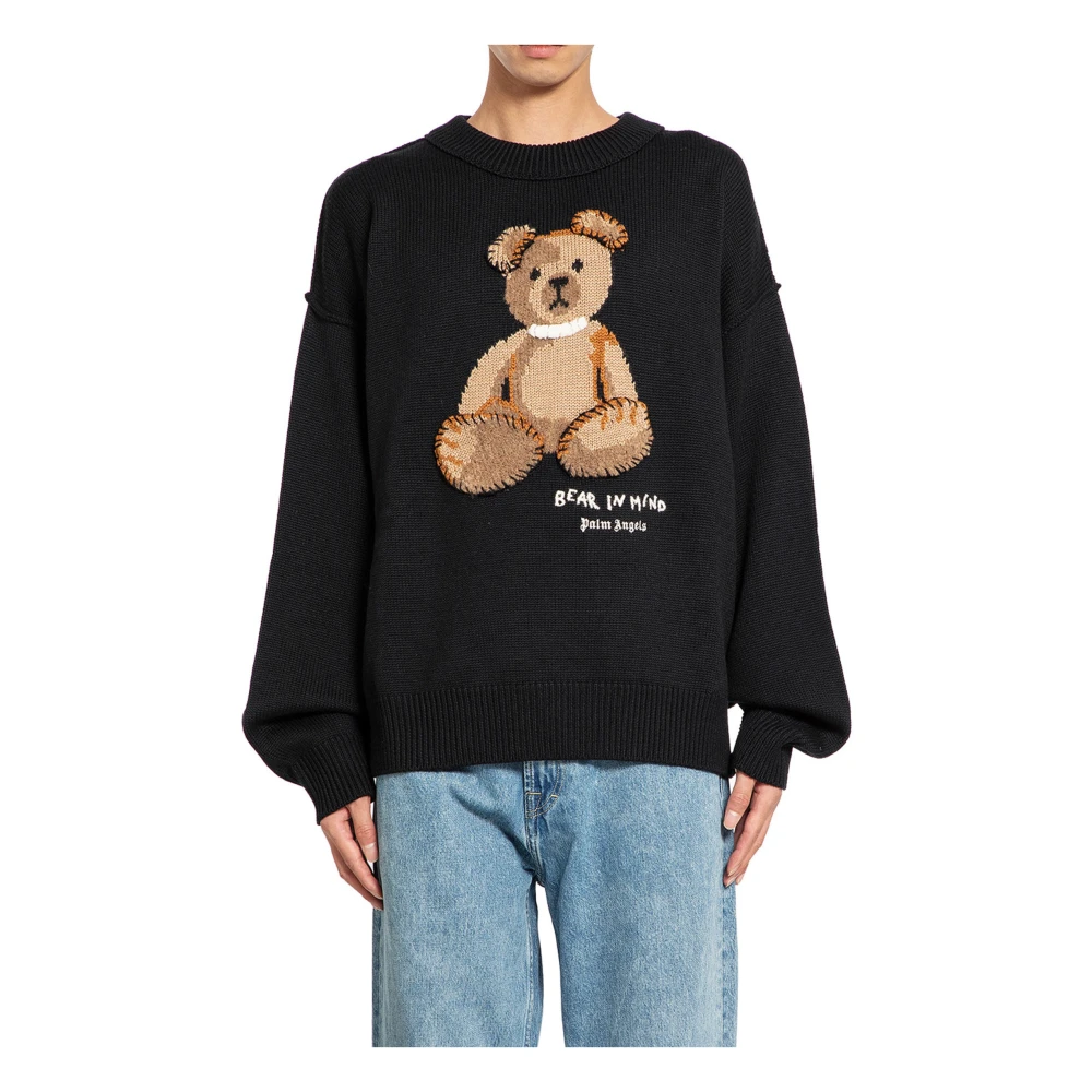 Palm Angels Bear in Mind Grafische Trui Black Heren