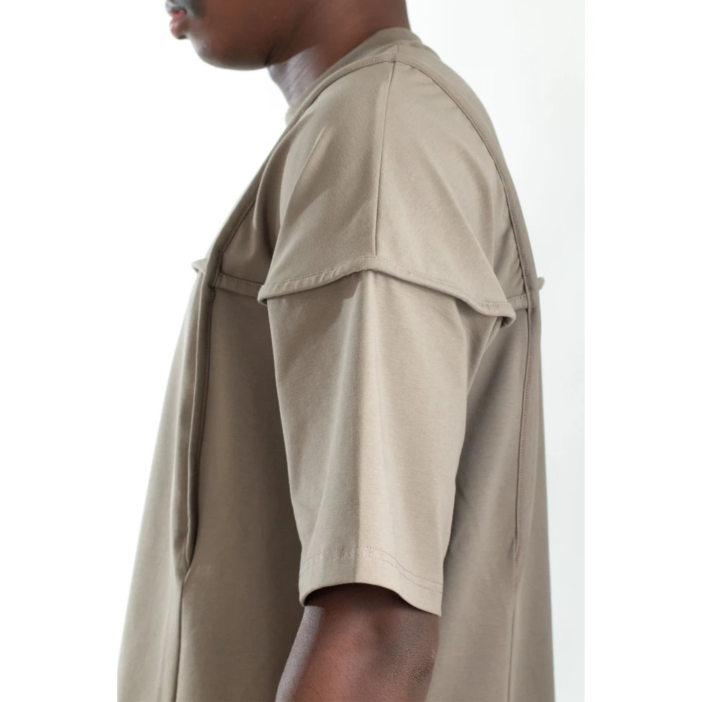 Heliot Emil Stoffige Groene H-Binding Tee Beige Heren