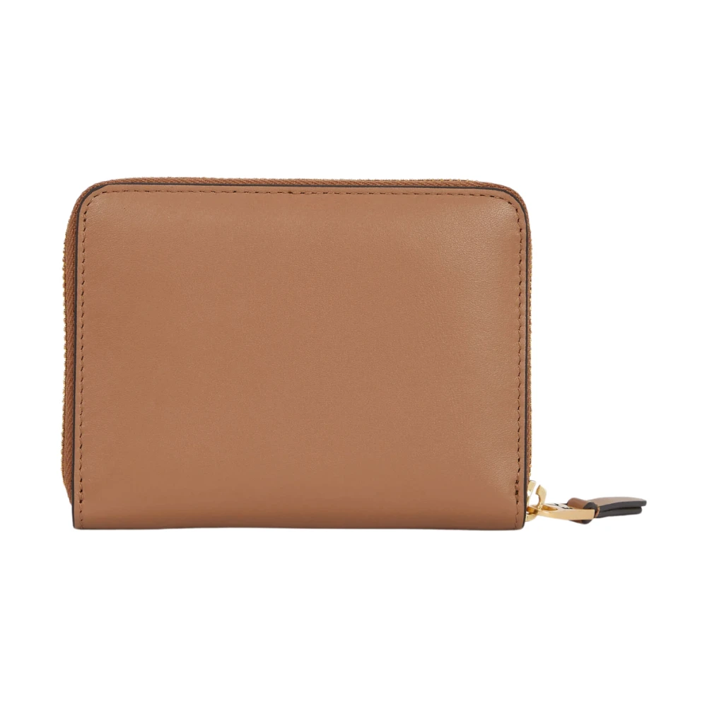Karl Lagerfeld Portemonnee met handtekening middelgrote ritsportemonnee Brown Dames