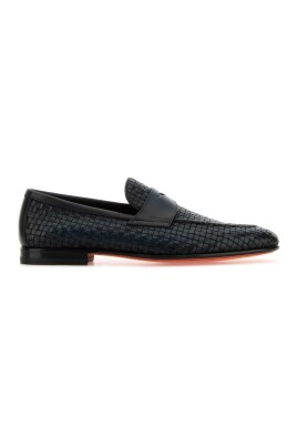 navy-blue-leather-loafers