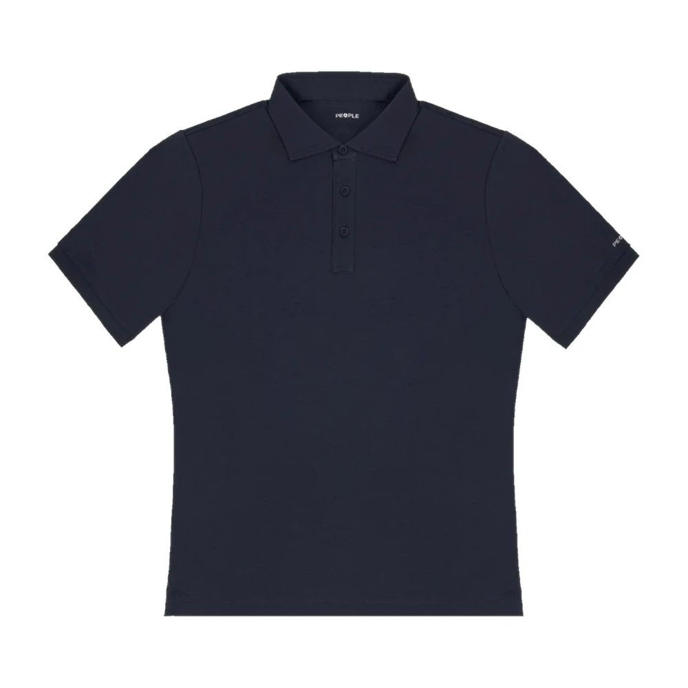 People of Shibuya Polo Korte Mouw Blue Heren