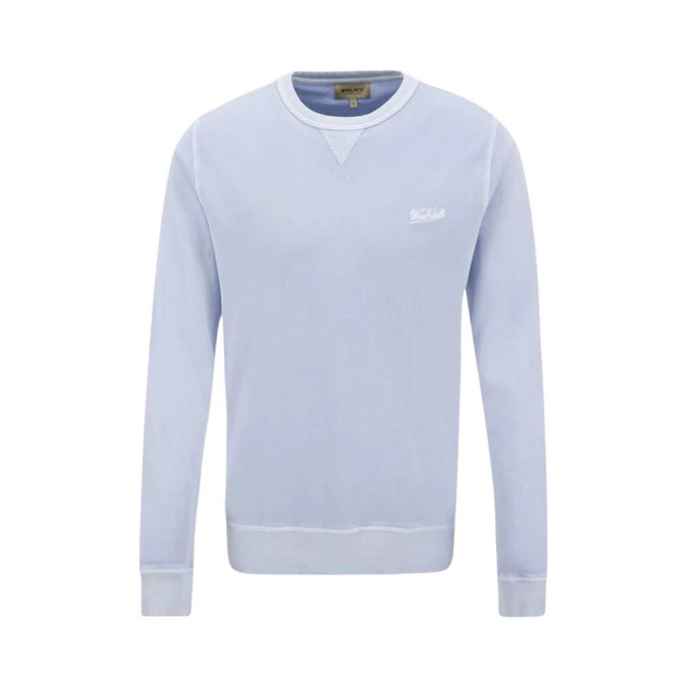 Woolrich Lichtblauwe Crew Neck Sweater Blue Heren