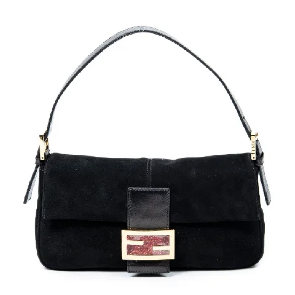 Fendi Vintage Pre-owned Suede handbags Black Dames