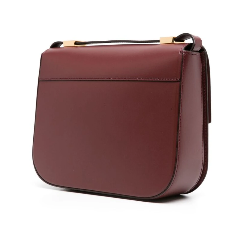 DeMellier Bourgondische Leren Schoudertas Red Dames