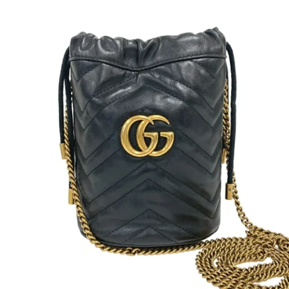 Gucci Vintage Pre-owned Leather gucci-bags Black Dames