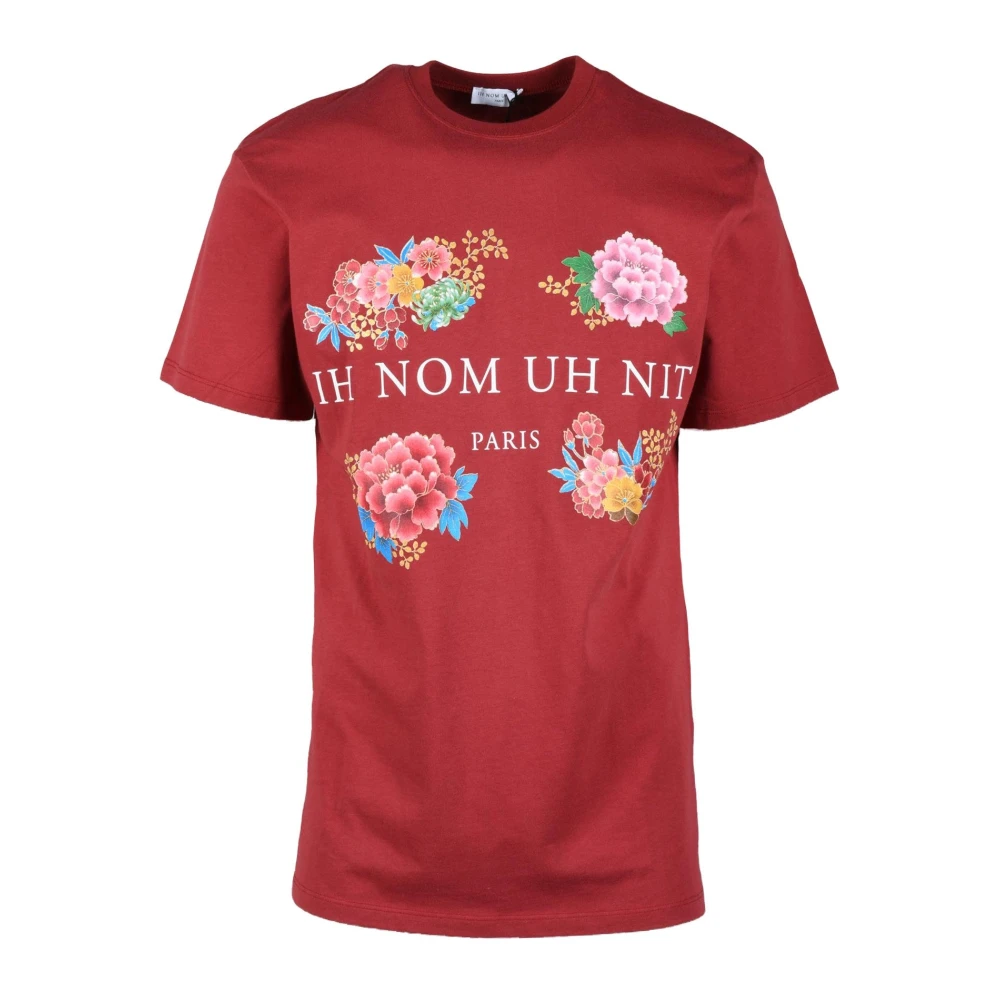 IH NOM UH NIT Katoenen T-shirt met uniek ontwerp Red Heren