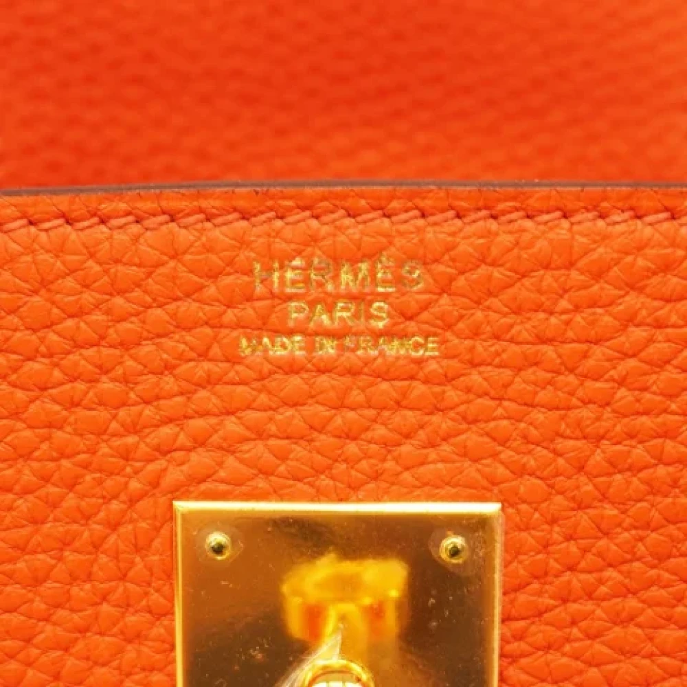 Hermès Vintage Pre-owned Leather handbags Orange Dames