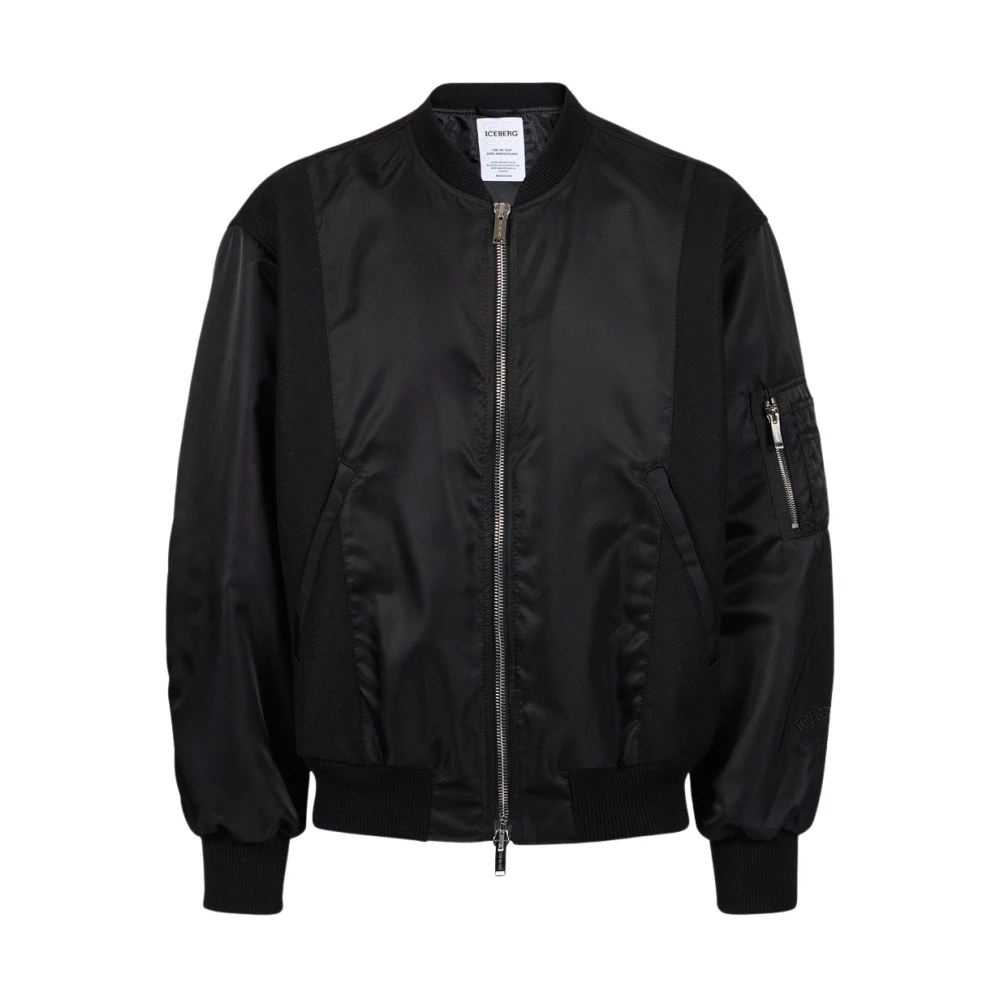 Iceberg Nylon bomberjack van de The Re-Edit collectie Black Heren