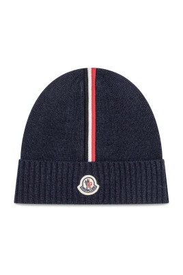 Tricolor-Trimmed Wool Beanie