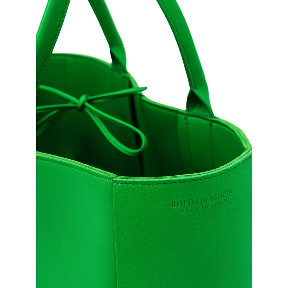 Bottega Veneta Leren Arco Tote Shopper Green Dames